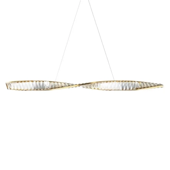 Żyrandol glamour Krone P097PL-L36BS3K LED 36W 3000K crystals mosiądz