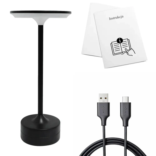 Komercyjna lampa stołowa Tavolo ML2269 LED 2,5W CCT USB-C czarny