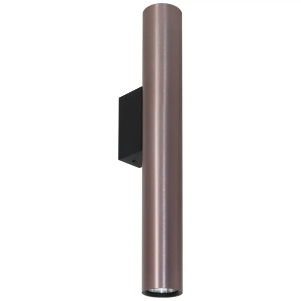 Metalowa lampa ścienna Lungomare 326119 podłużna tuba szara czarna