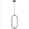 Lampa wisząca RIVA 1086G1 Aldex metalowy zwis do salonu biała kula