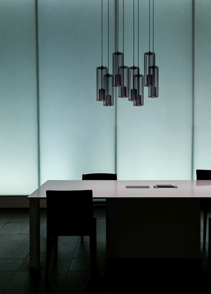 Wisząca lampa Falcon K-4933 kaskada nad łóżko czarna
