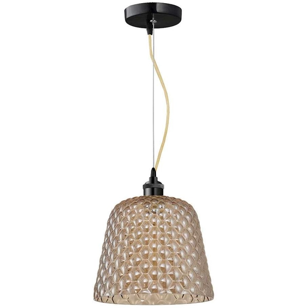 LAMPA wisząca RIO ML5554 Milagro loftowa OPRAWA szklana ZWIS glamour bursztynowy czarny