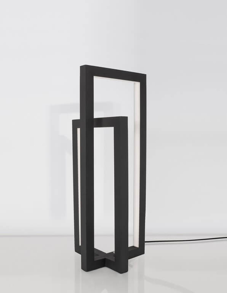 Prostokątna lampa biurkowa Mitu stojąca LED 12W czarna