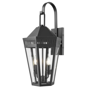 Ścienna lampa zewnętrzna Funchal W02101BK IP23 na taras czarna