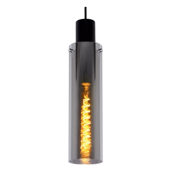 Zwieszana lampa tuba ORLANDO 74404/13/65 Lucide przydymiony czarny