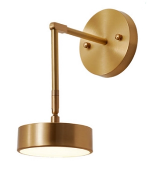 LAMPA ścienna CGSPOTW2 Copel metalowa OPRAWA kinkiet LED 12W 3000K do sypialni mosiądz