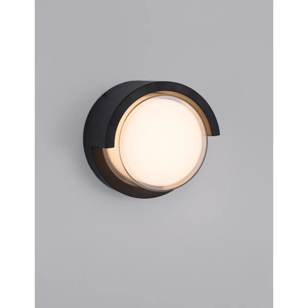 Ścienna lampa na elewację PETIONVILLE szara LE71554 1xLED 12W 3000K IP65 ogrodowa