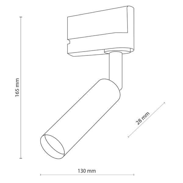 Trójobwodowy reflektor szynowy Tracer 4848 TK Lighting spot tuba złoty