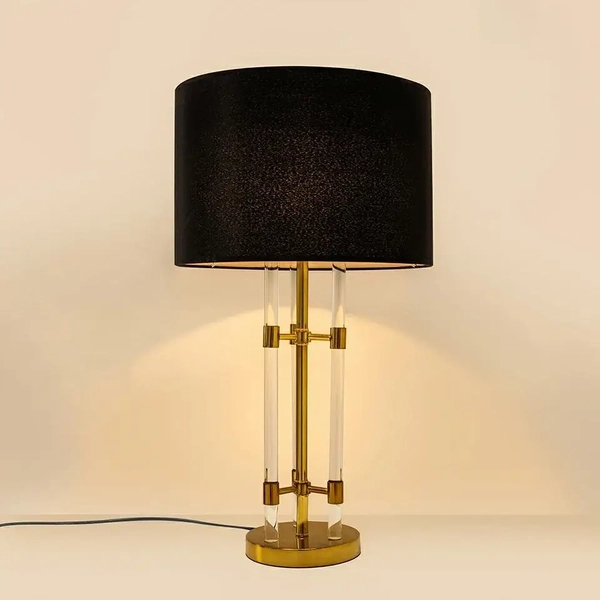 Stołowa lampka MOXY MSE1501100401 Moosee do biura abażur czarna złota