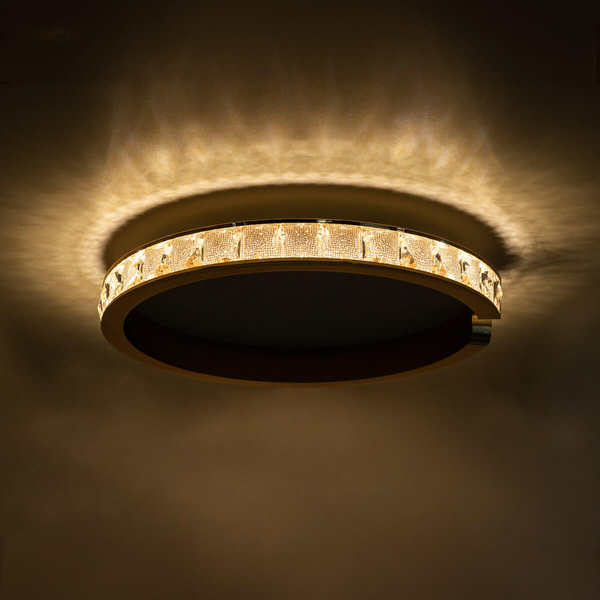 Natynkowa Lampa glamour Muriel MX4996-1-3GWD LED 3000K 34W biały złoty