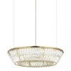 Wisząca lampa glamour 23046 LED 38W 3000K kryształ ring mosiądz