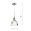 Salonowa lampa wisząca Hadano HAD0161-11 szklana chrom przezroczysty