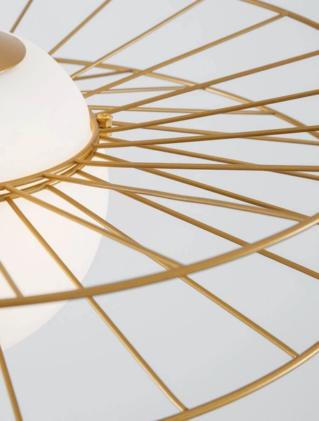 Wisząca lampa MORELOS LE42940 druciak do kuchni złoty biały