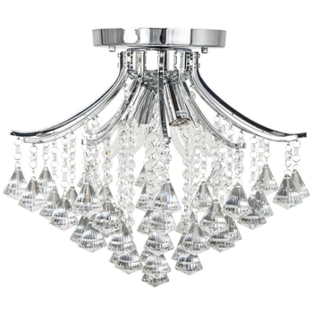 LAMPA sufitowa Wenecja 5192/4 8C Elem glamour OPRAWA metalowa z kryształkami chrom