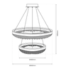 Pierścieniowa lampa wisząca glamour PRECIOSA ML1000 LED 85W 4000K złota