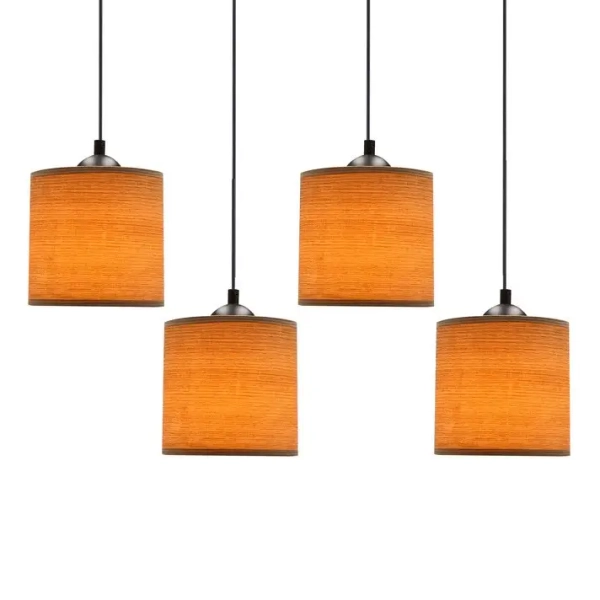 Salonowa lampa wisząca LEGNO 34-18366 wielopunktowa brązowa czarna