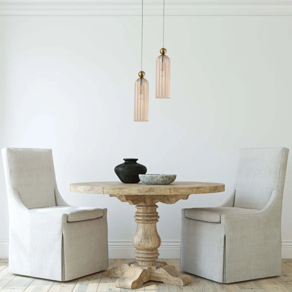 Wisząca lampa tuba Piega LP-939/1P amber Light Prestige bursztynowy szklany zwis do salonu