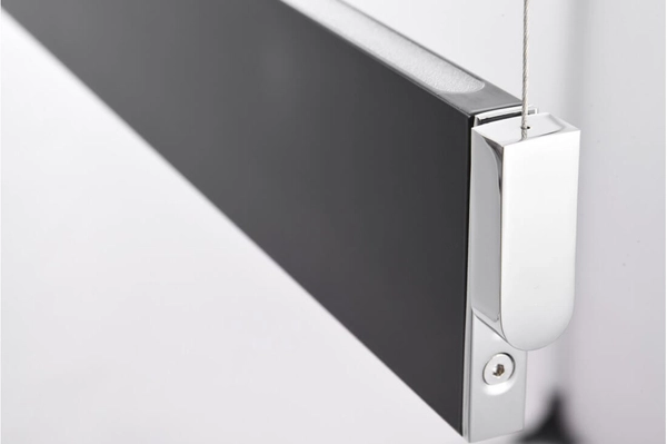 Wisząca lampa prostokątna Norman LED 29W czarna nad stół