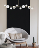 Wisząca lampa molekuły Milky drop SMP0097-10 Step na listwie kule złota
