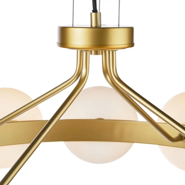 Molekułowa wisząca lampa Tauri TAU1235 ring kule złote białe