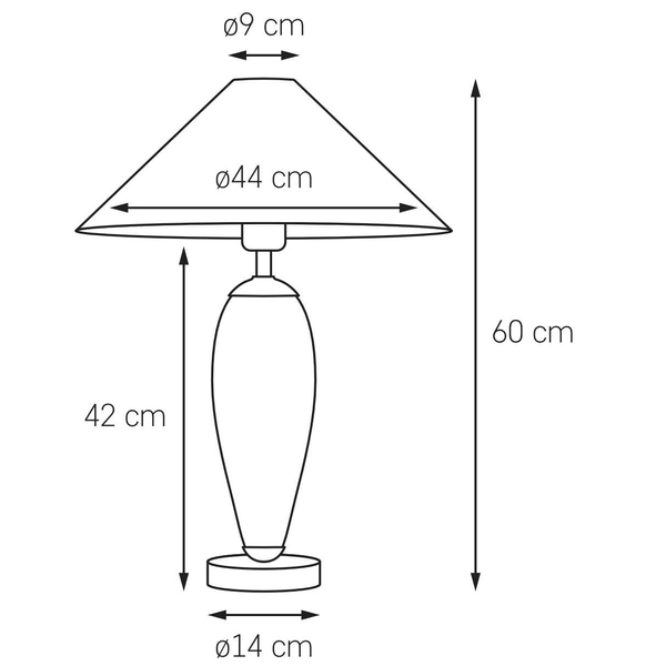 LAMPA stołowa REA 40604101 Kaspa stojąca LAMPKA salonowa biała przezroczysta