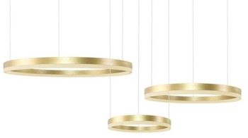 Lampa  wisząca z pilotem Halo AZ4973 80+60+40 LED 120W pierścienie złote