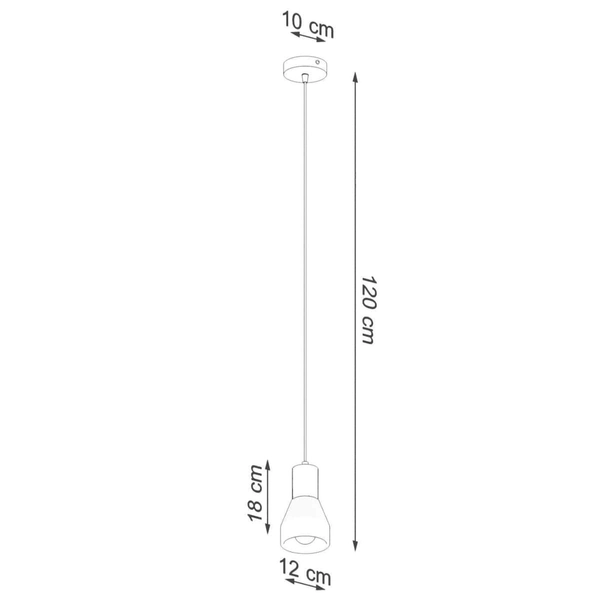 Wisząca lampa loftowa SL.0964 kuchenna nad stół szara drewno