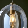 Szklana wisząca lampa L&-1106678 nad wyspę mosiądz przezroczysta