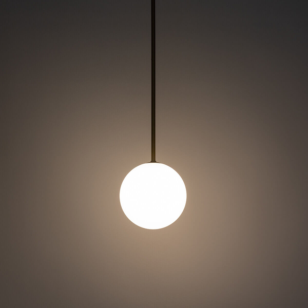 Lampa wisząca Kier 10306 szklana ball do salonu biała złota