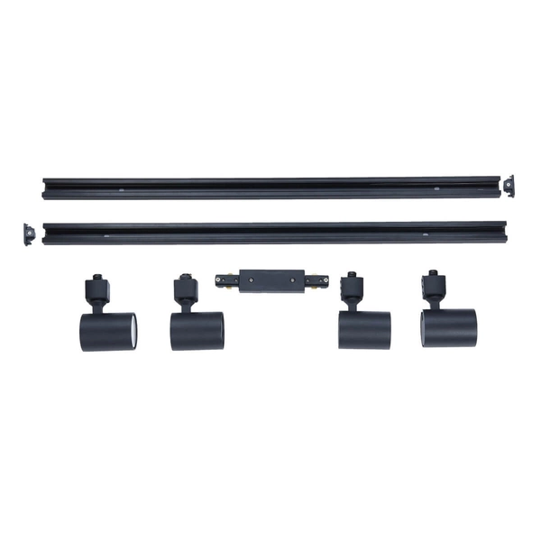 System szynowy STORM LP-733 SET BK Light Prestige metalowa OPRAWA zestaw listwa z reflektorkami czarna