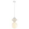 Ceramiczna zwisająca lampa Latera PND-94331-1S-GRN nad kanapę biały