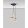 Potrójna wisząca lampa do salonu JAREVIA LE45126 LED 10W 3000K złota