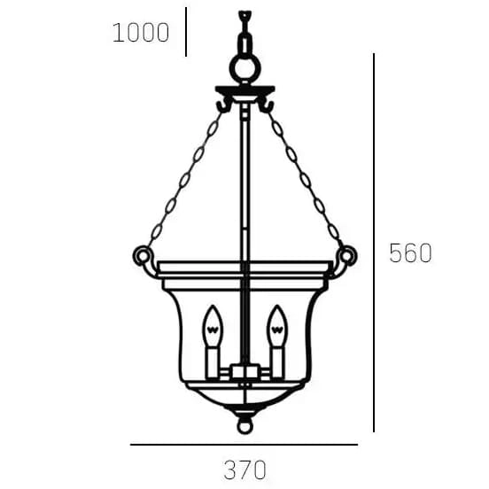 Wisząca lampa pałacowa Prague p03950ch Cosmolight metal szkło srebrna