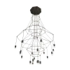 Lampa wisząca modernistyczna LINEA ST-5961-20 czarna metalowa G9 20-punktowa do salonu