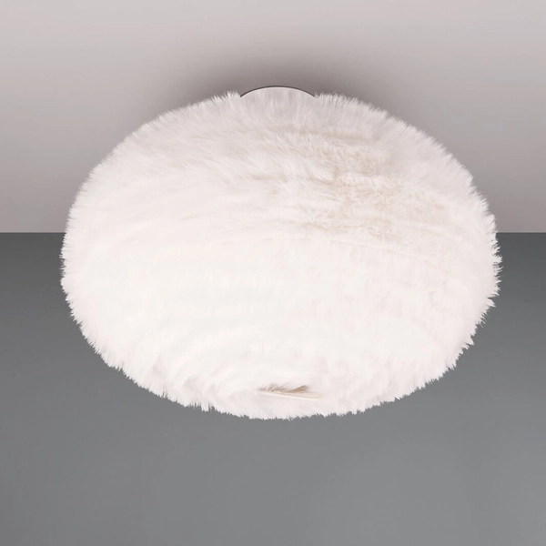 Sufitowa lampa dziecięca Furry R61582001 pluszowa biała