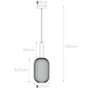 LAMPA wisząca MALOTO  45386/20/62 Lucide szklana OPRAWA loftowy zwis bursztynowy mosiądz