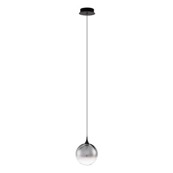 Okrągła wisząca lampa LURVELA LE45128 LED 5W 3000K kula ball szara czarna