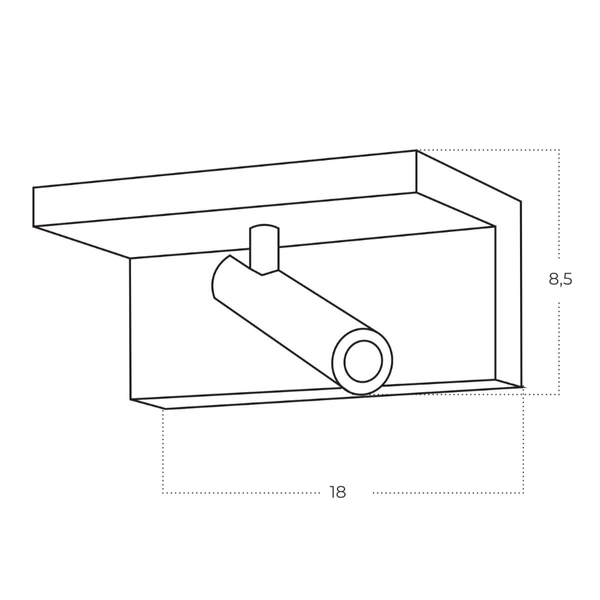 Ścienna lampa regulowana HYLLA AZ5911 Azzardo 5W 3000K metal biała