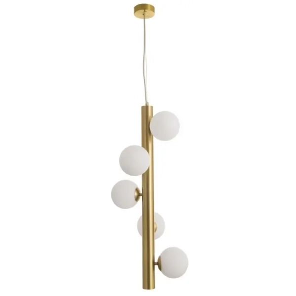 Sypialniana lampa wisząca AKLIN LE41792 kule złoty biały