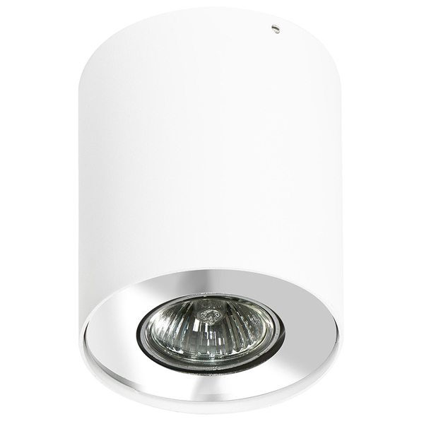 Metalowa lampa sufitowa Neos do przedpokoju biała chrom