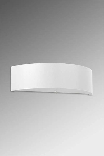 LAMPA ścienna SKALA SL.0763 abażurowa OPRAWA półokrągły kinkiet biały