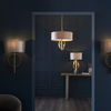 Designerska lampa stołowa ringi L&-195213 Light& czarny marmur złota