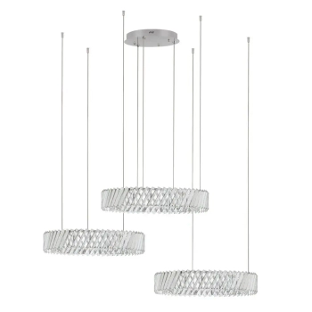 Potrójna kryształowa lampa wisząca CANLIRA LE45156 129W 3000K przezroczysta
