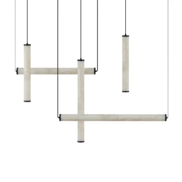 Nowoczesna lampa wisząca 25421 LED 93W 3000K biała czarna