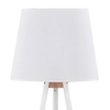 Lampa podłogowa abażurowa Vaio 698 skandynawska biała drewniana