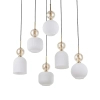 Nowoczesna wisząca lampa Sophia Cognac do salonu biały czarny