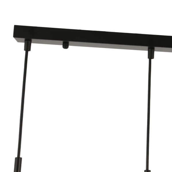 Potrójna lampa wisząca Malika 3 PL0140-3 Yaskr szkło złota czarna miodowa