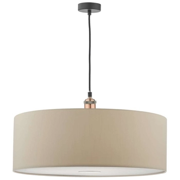 Lampa wisząca Waco WAC0164+RON8629 Dar Lighting  okrągły abażur czarna beż