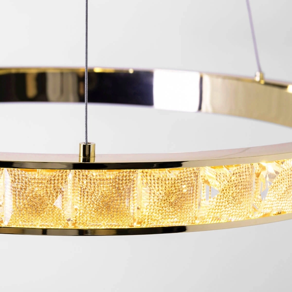 Lampa zwisowa Muriel MD4996-1-3GBD Zumaline LED 3000K 60W glamour złota