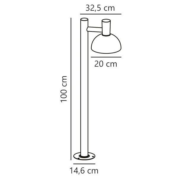Stojąca lampa zewnętrzna Arki 2118108031 IP54 przed dom cyna